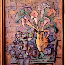 Still-Life-with-Flowers-Vase-_-Oil-on-Canvas--22x20-_-Sao-Paulo-_-Brasil-2002